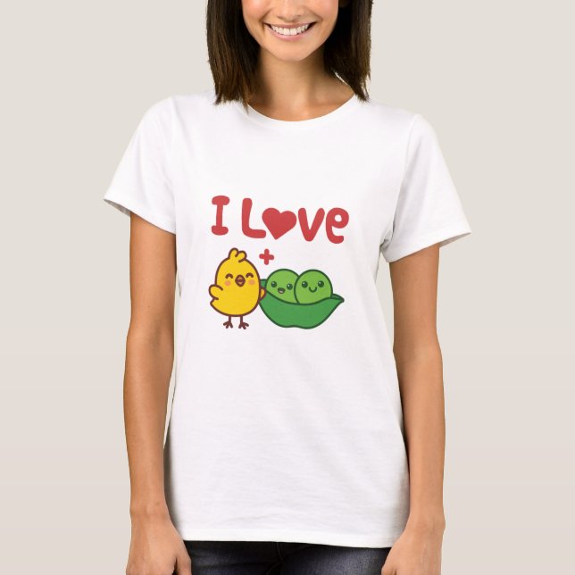 Camiseta Adoro Chickpeas Hummus Kawaii (Frente)