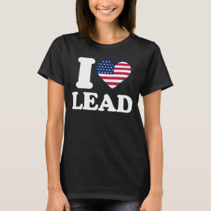 Camiseta Adoro chumbo, coração chumbo
