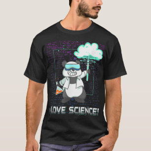 Camiseta Adoro Ciência Geek Química Cientista Panda