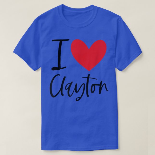 Camiseta Adoro Clayton Name Heart Personalised Men Cara BFF (Frente do Design)