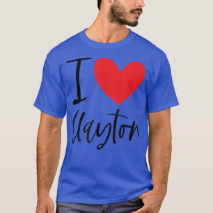 Camiseta Adoro Clayton Name Heart Personalised Men Cara BFF