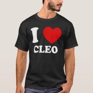 Camiseta Adoro Cleo I Heart Cleo Engraçado Cleo