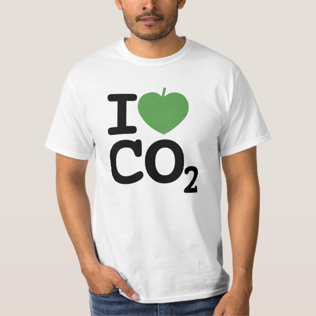Camiseta Adoro CO2 - Deixo o valor dos homens no dióxido de (Frente)