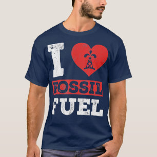 Camiseta Adoro combustíveis fósseis Tshirt Fossil Dinossa