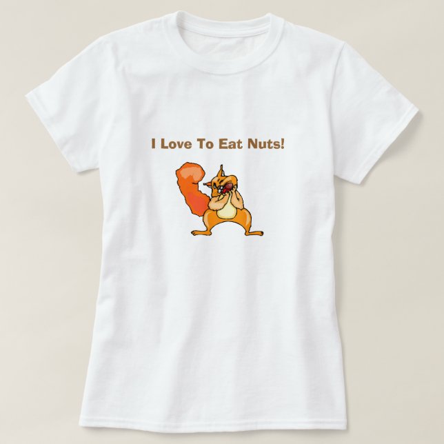 Camiseta Adoro Comer Loucos Piada Engraçada E Suja (Frente do Design)