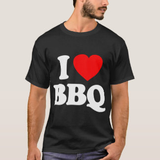 Camiseta Adoro Coração de CHURRASCO Engraçado