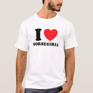 Camiseta Adoro Coração de Corvos Equestres Cavalos