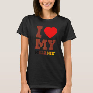 Camiseta Adoro Coração Minha História Negra Melanina Mês De