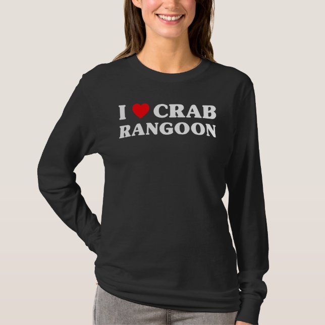 Camiseta Adoro Crab Rangoon American Comida Crab Rangoon (Frente)