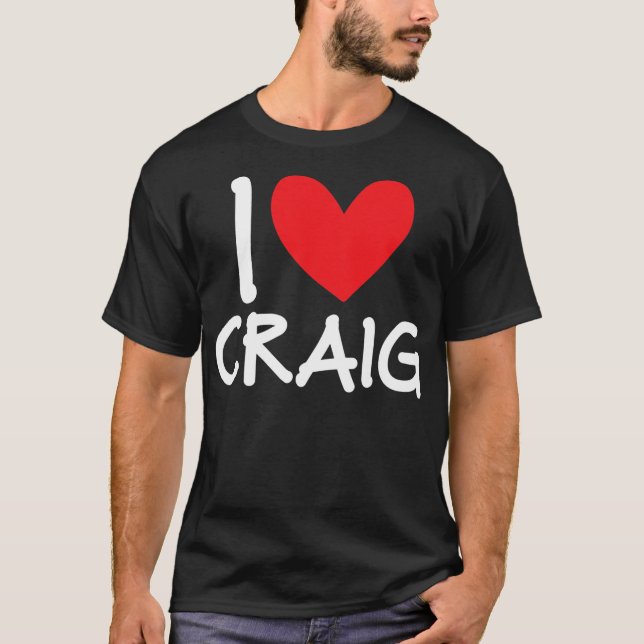 Camiseta Adoro Craig Name Personalizado Men Cara Amigo BFF (Frente)