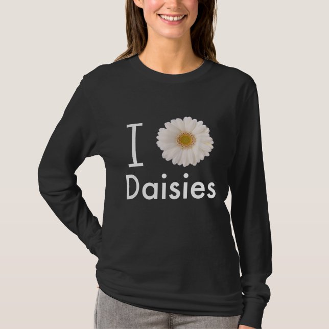 Camiseta Adoro Daisies Gerber Daisy White Flower (Frente)