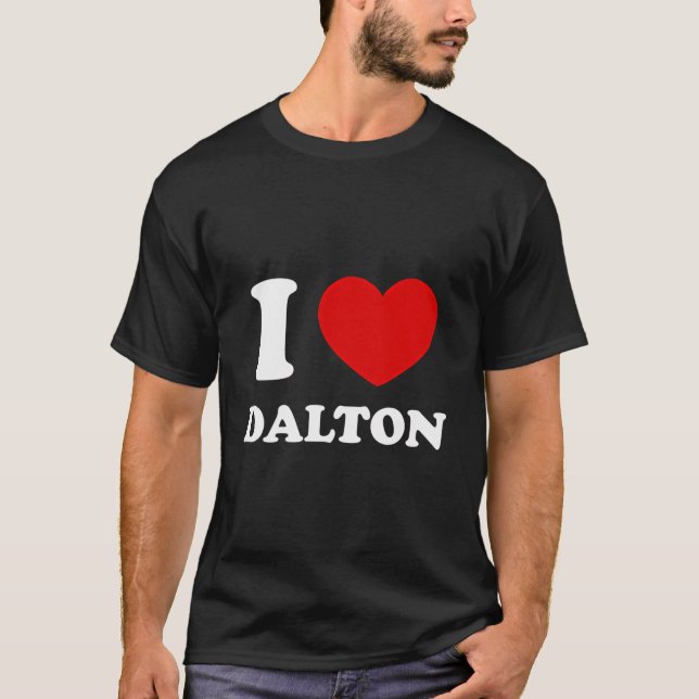 Camiseta Adoro Dalton I Heart Dalton Engraçado Nome Dalt (Frente)