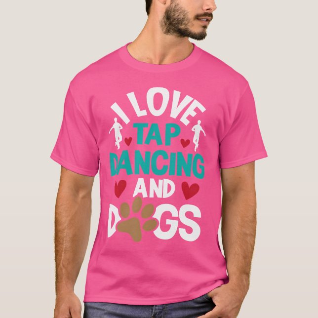 Camiseta Adoro Dançarinas E Cachorros - Competição De Dança (Frente)