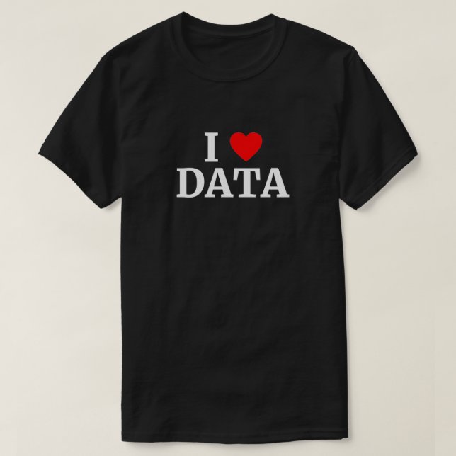 Camiseta Adoro Data Heart 2 (Frente do Design)