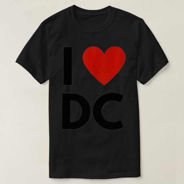 Camiseta Adoro DC Heart District of Columbia Love Fan Appa (Frente do Design)