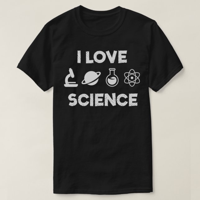 Camiseta Adoro Design mínimo de ciência (Frente do Design)