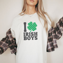Camiseta Adoro Dia de São Patrício De Shamrock Engraçado Pa
