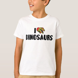 Camiseta Adoro Dinossauros do Coração - Fóssil do Dinoss
