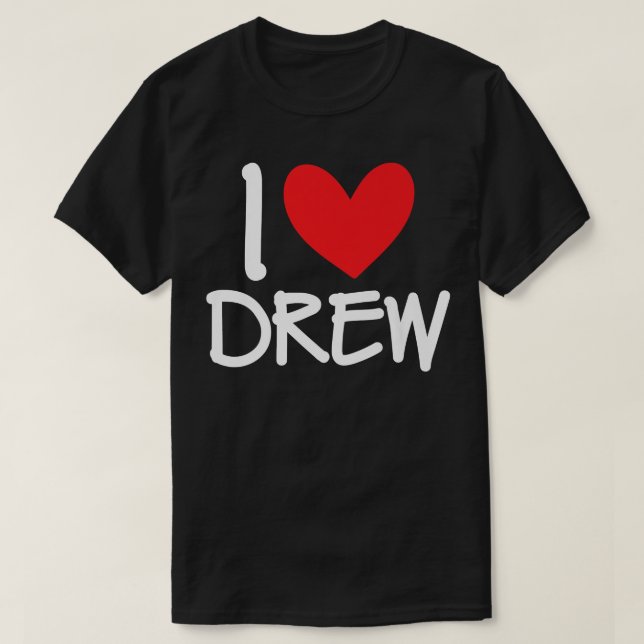 Camiseta Adoro Drew Name Personalizado Men Cara BFF Amigo H (Frente do Design)