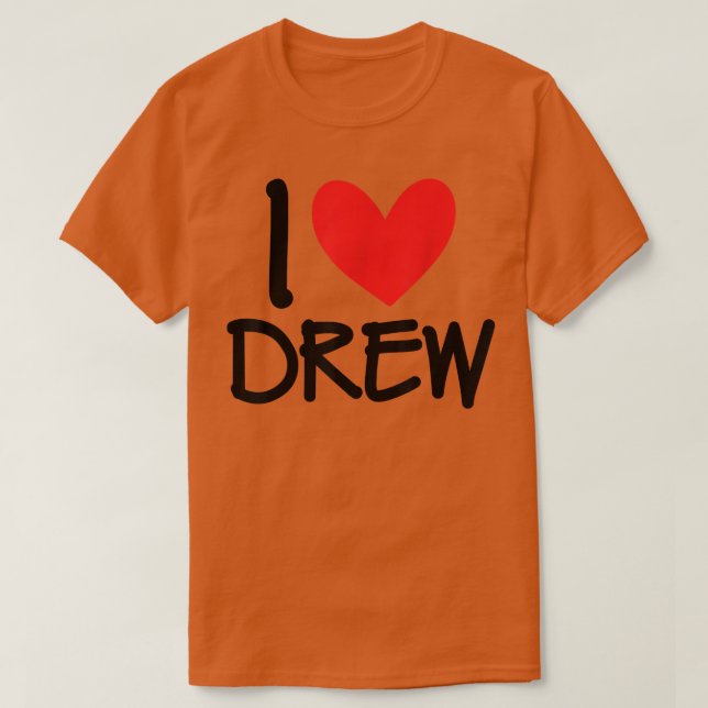 Camiseta Adoro Drew Name Personalizado Men Cara BFF Amigo H (Frente do Design)