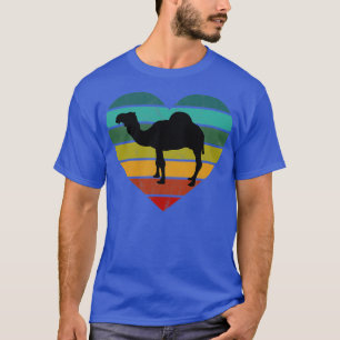 Camiseta Adoro Dromedários E Camelos Retro Coração