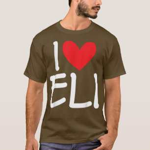 Camiseta Adoro Eli Name Heart Personalised Men Cara BFF Fri