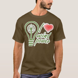 Camiseta Adoro energia eólica renovável 5