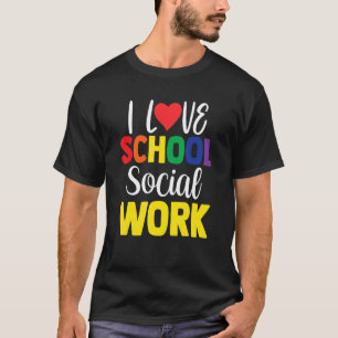 Camiseta Adoro Escola de Trabalho Social Colega Escola Soci