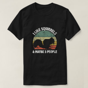 Camiseta Adoro esquilos e talvez 3 Pessoas