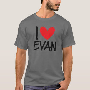 Camiseta Adoro Evan Name Personalised Men Cara BFF Amigo H
