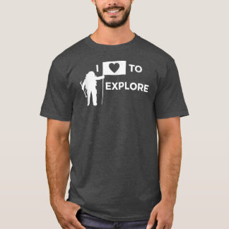 Camiseta ADORO EXPLORAR O Astronauta do Eplorador Espacial