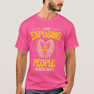 Camiseta Adoro Expor Radiologia Técnica de Raios X do Pesso