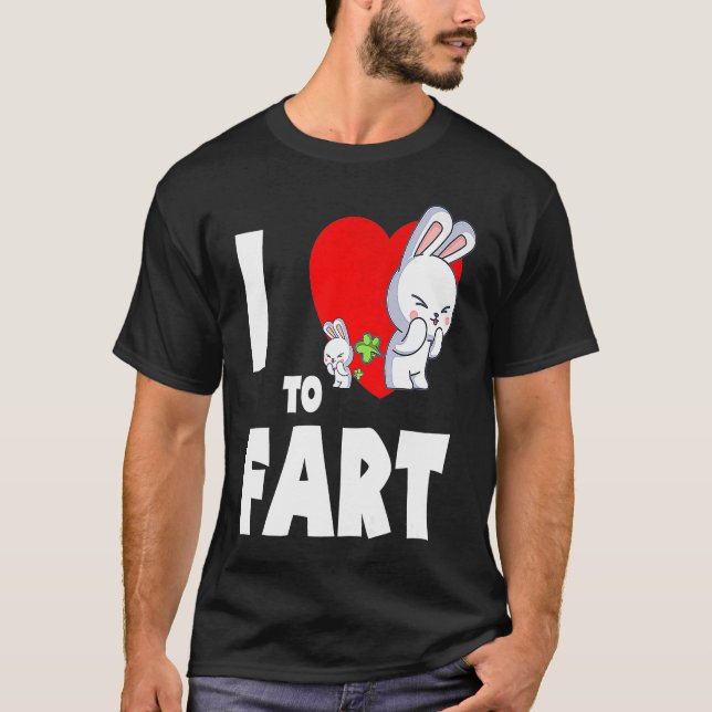 Camiseta Adoro Fart Youth Farter Adulto Coelho Coelho (Frente)