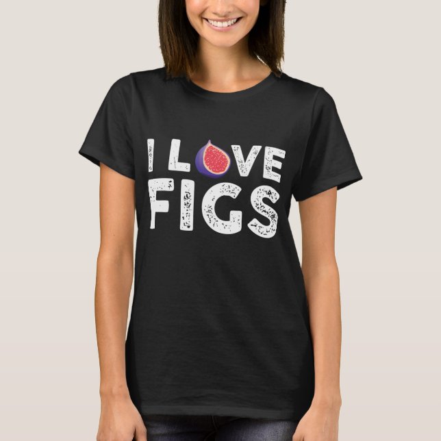 Camiseta Adoro Figos De Figo Vegetariana (Frente)
