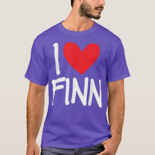 Camiseta Adoro Finn Name Personalizado Men Cara BFF Amigo H