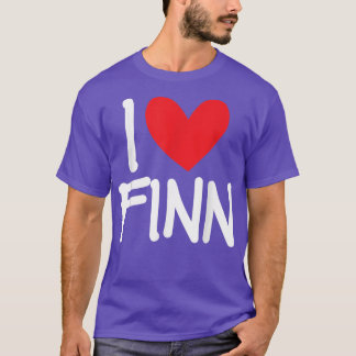 Camiseta Adoro Finn Name Personalizado Men Cara BFF Amigo H