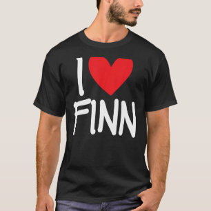 Camiseta Adoro Finn Name Personalizado Men Cara BFF Amigo H