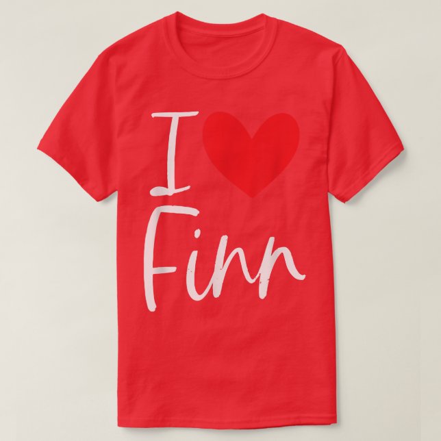 Camiseta Adoro Finn Name Personalizado Mulher BFF Frien (Frente do Design)