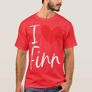 Camiseta Adoro Finn Name Personalizado Mulher BFF Frien