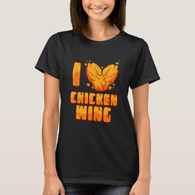 Camiseta Adoro frango Comida galinha (Frente)