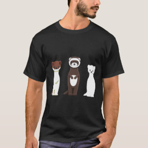 Camiseta Adoro Furões Para Mulheres Homens Crianças