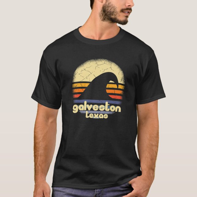 Camiseta Adoro Galveston Beach Texas Ocean Wave TX (Frente)