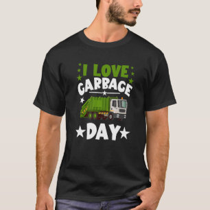 Camiseta Adoro Garbage Day Reciclagem Trash Truck Man Kids