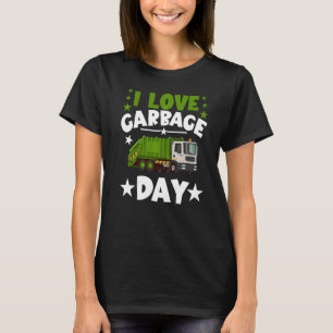 Camiseta Adoro Garbage Day Reciclagem Trash Truck Man Kids