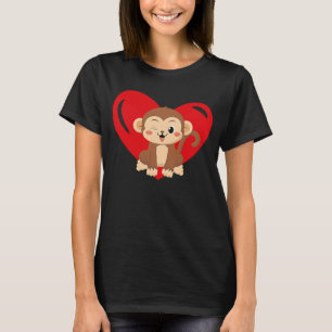 Camiseta Adoro Garotos de Macaco Dia de os namorados Gráfic