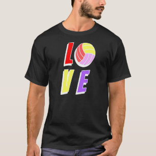 Camiseta Adoro Garotos De Voleibol Adolescentes Meninas Leg