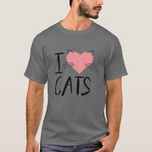 Camiseta Adoro Gatos Negros De Gata Para Meninas