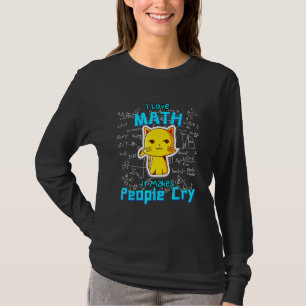 Camiseta Adoro Geek de Fórmulas de Humor de Gato Matemático