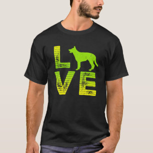 Camiseta Adoro German shepherd Adorando Meninos Cachorros