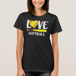 Camiseta Adoro Gráfico Softball Dizendo Teia Para Meninas A